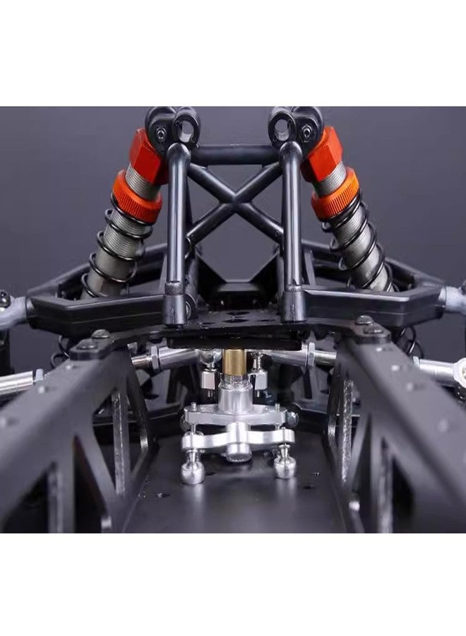 FLMLF Alloy CNC Symmetrical Steering with Equipment Warehouse Kit for 1/5 HPI ROFUN BAHA KM ROVAN Baja 5B 5T 5SC Rc Car Parts (Silver) - Image 3